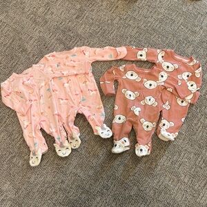 4 Preemie Carters sleepers 2 Twin sets